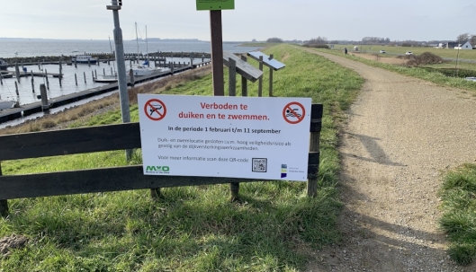 Tijdelijk duik- en zwemverbod vanwege dijkversterkingswerkzaamheden